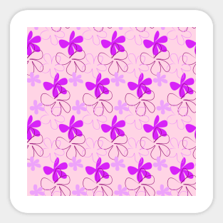 Pink, lilac, flower, flowers, floral, floral arrangement, spring, summer, seamless, pattern Sticker